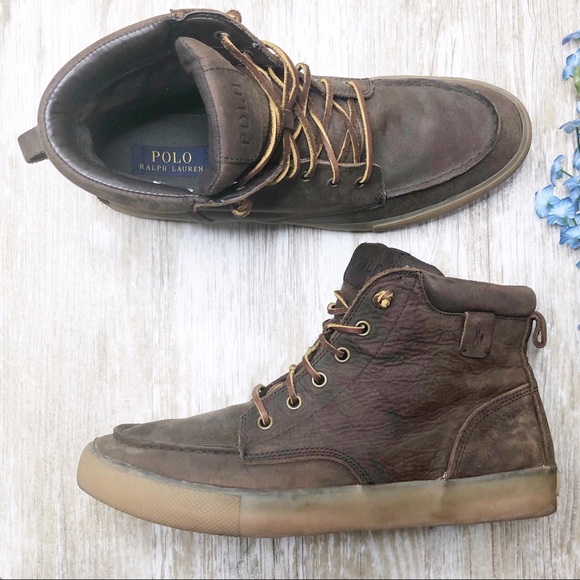 polo tedd leather sneaker boots